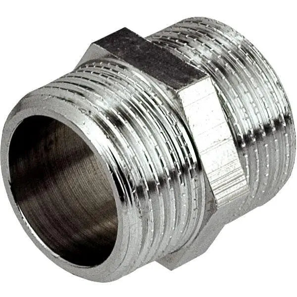 3/8 1/2 3/4 Inch Male Thread Pipe Nipple Connection Chromed Threaded Joints