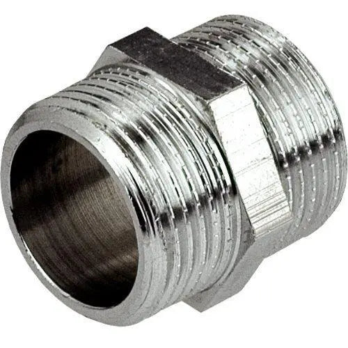 3/8 1/2 3/4 Inch Male Thread Pipe Nipple Connection Chromed Threaded Joints