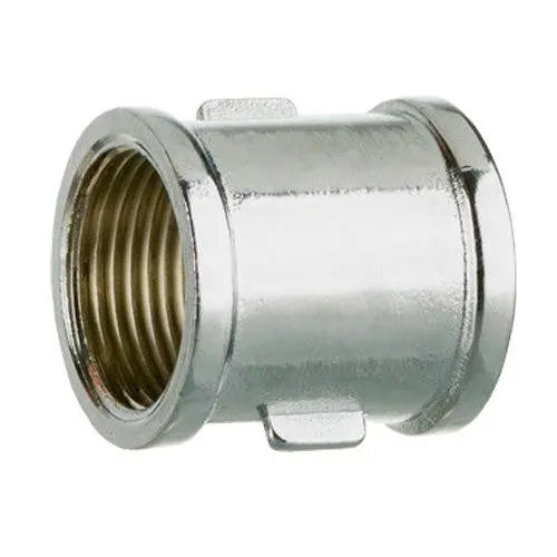 1/2 3/4 Inch Thread Pipe Coupler Chromed Fittings Muff Threaded Joints
