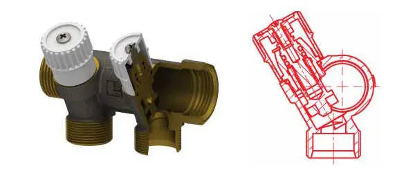 3 Way 3/4 Inch Water Underfloor Heating Manifold Distributor - Underfloor Heating Manifolds