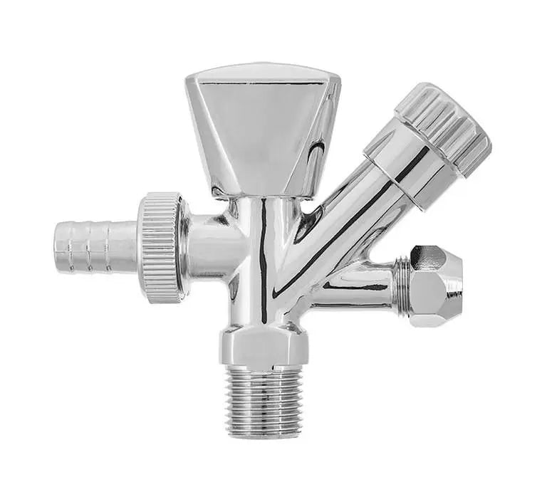 1/2x3/4 Inch x M10 Tap Outlet Connection Valve Chrome - Screw Valves