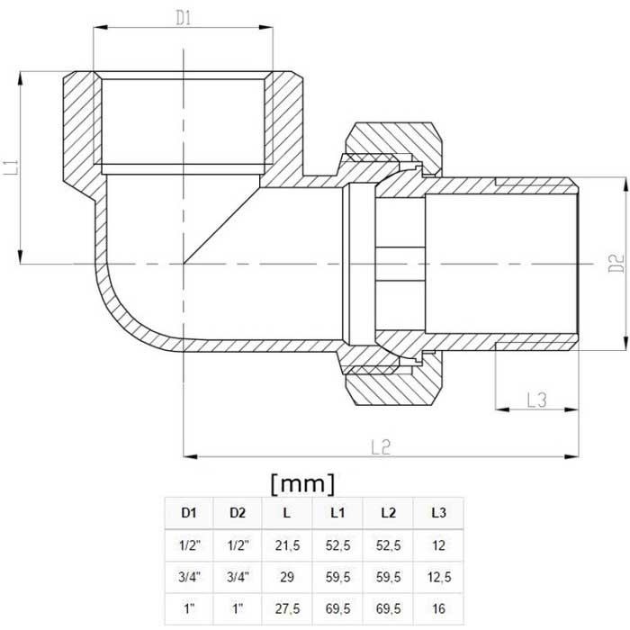 1/2 3/4 1 Inch Threaded Pipe Elbow Fittings Female x Male Threaded Elbows, 444a, 444b, 444c