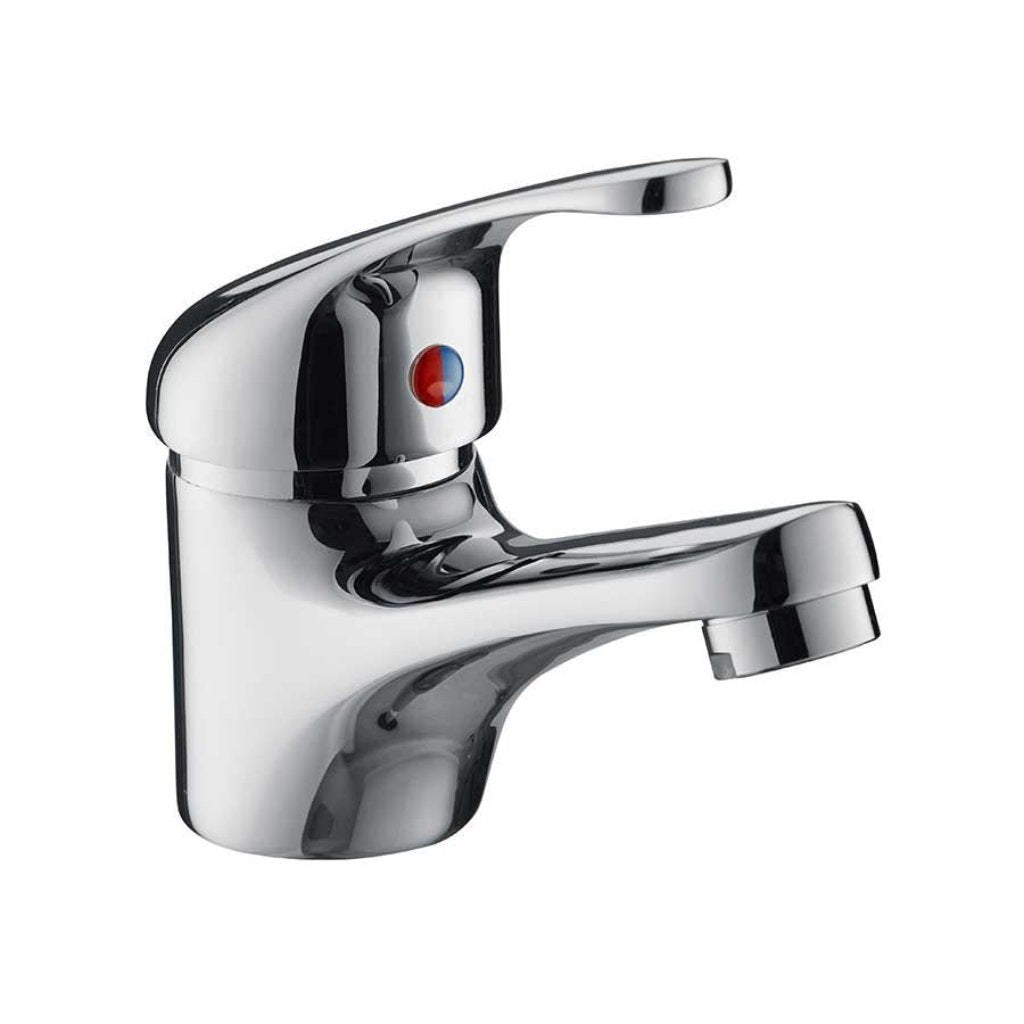 Monobloc Basin Mixer Tap with Waste Single Lever WRAS Chrome - plumbing4home