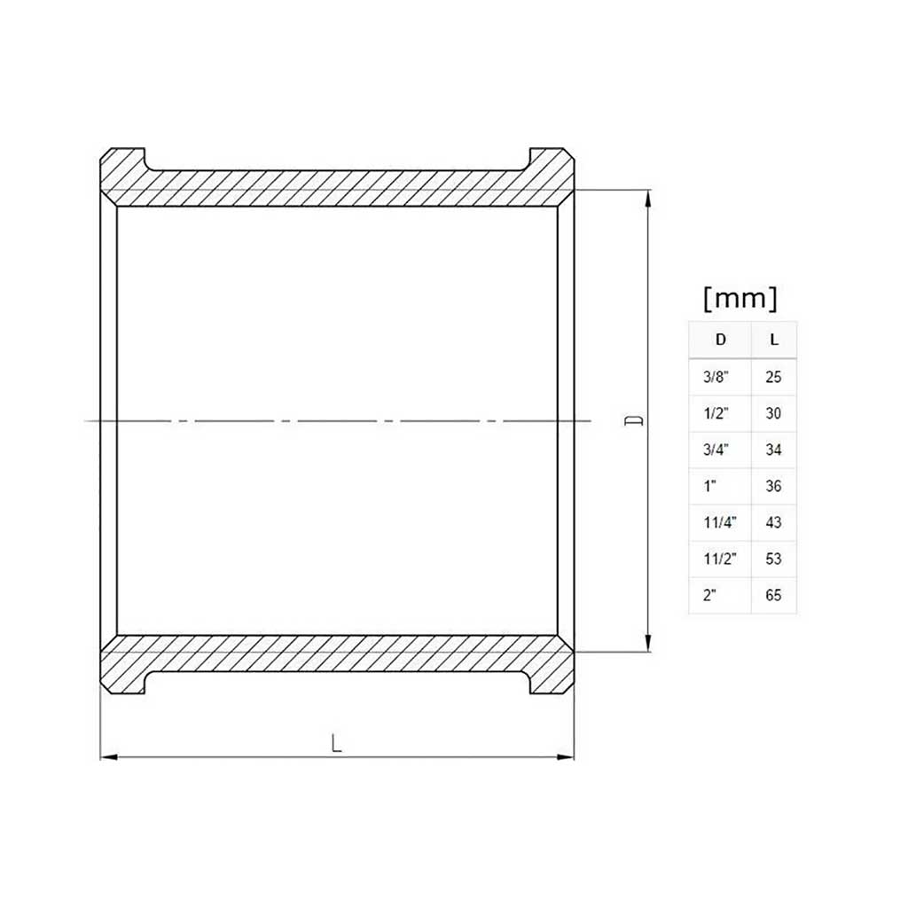 1/2 3/4 1 Inch Threaded Pipe Coupling Connection Fittings Threaded Joints, 446a, 446b, 446c