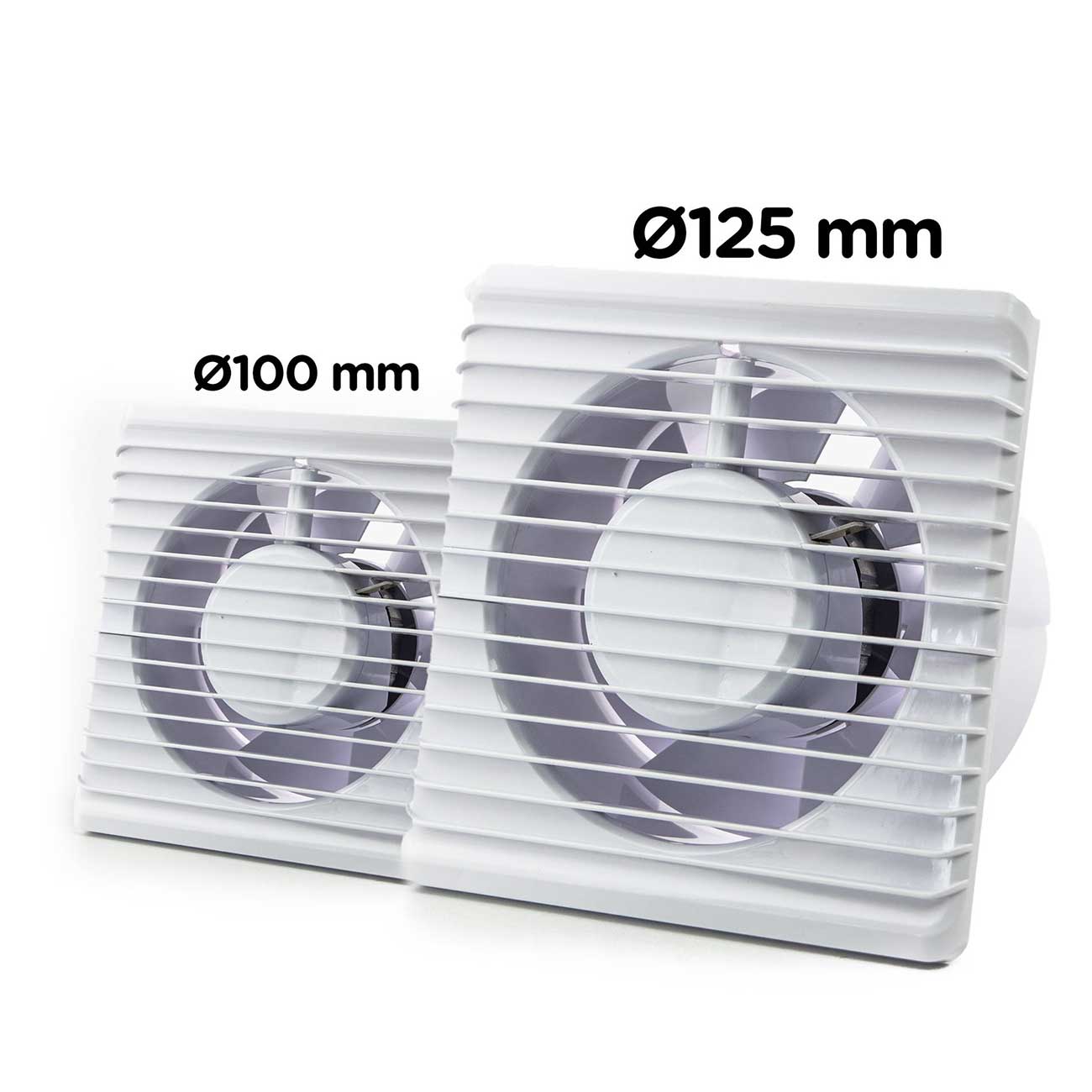 Low Energy Silent Budget Bathroom Extractor Fan 100/125mm Bathroom Extractor Fans, 495a, 594b, 495c, 495d, 496a, 496b, 496c, 496d