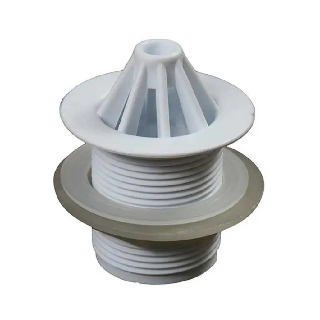 Plastic Body Dome Unslotted Urinal Waste 1 1/4" White - Toilet Spares