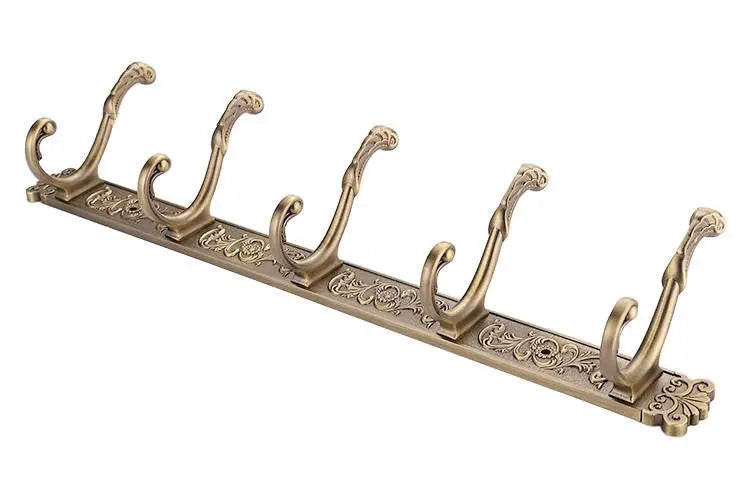 5 Hooks Dressing-Gown Towel Hook Door Hangers Antique Brass Towel Hooks