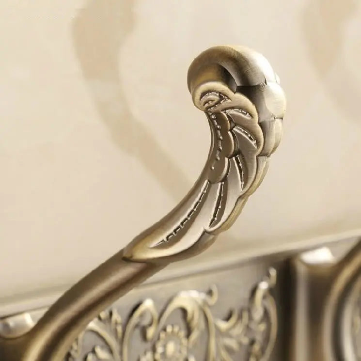 5 Hooks Dressing-Gown Towel Hook Door Hangers Antique Brass Towel Hooks