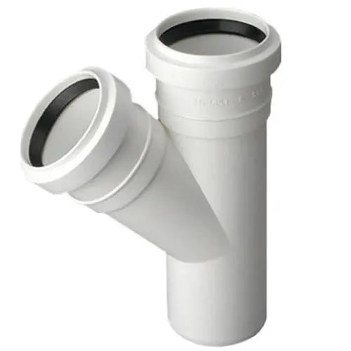 50/50mm Waste Pipe Tee 45 Deg Pipe Drain Fittings Sewage Waste Pipe & Fittings