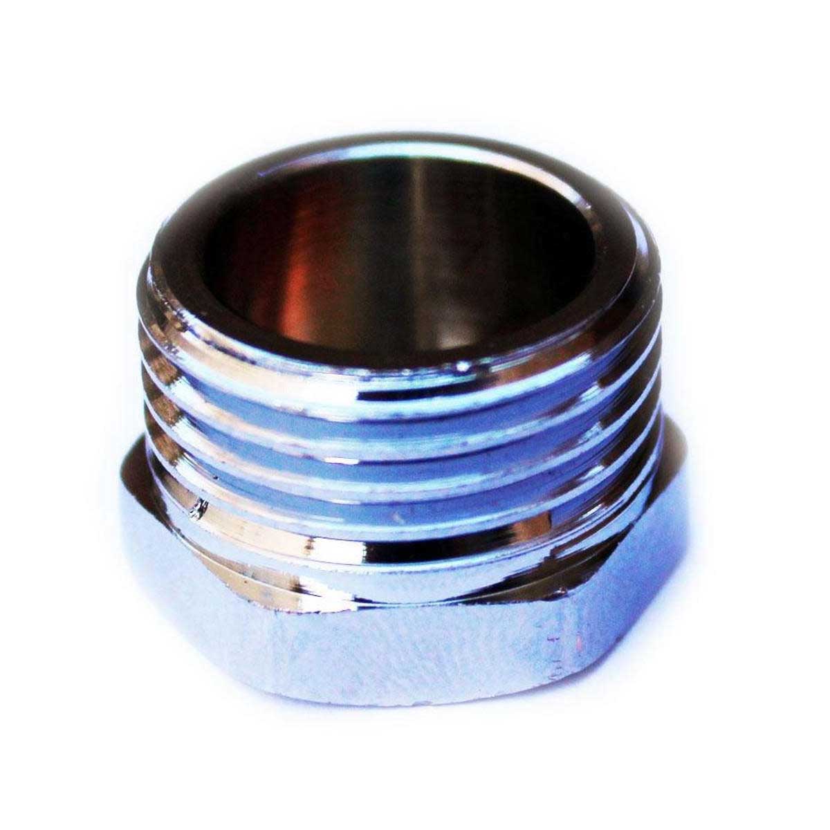 Chrome Flat Hex Male Pipe Blanking Plug Tube End Cap Cover, 538a, 538b, 538c