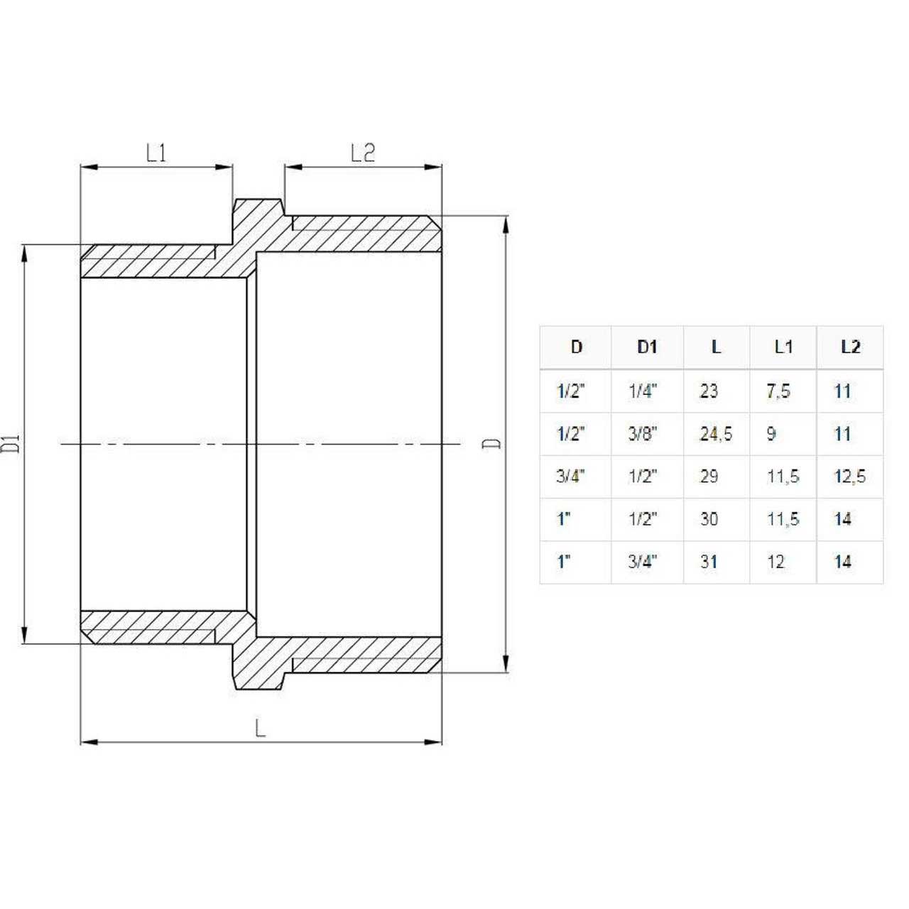 Threaded Pipe Reducer Nipple Fitting Male 3/8 1/2 3/4 1 Inch Thread Reducers and Adaptors, 580a, 580b, 580c, 580d, 580e