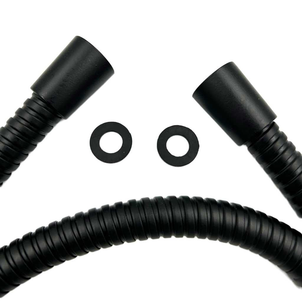 Shower Hose Matt Black WRAS Approved, Various Lengths