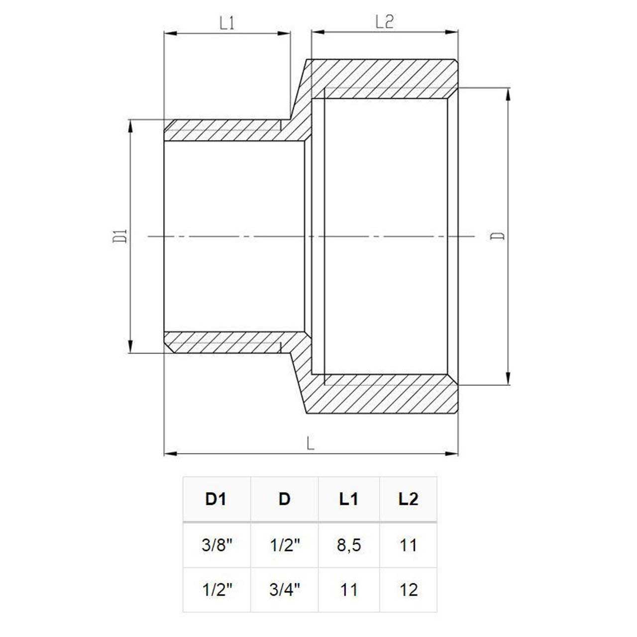 Pipe Thread Reducer Hex Chrome Female Male 3/8 1/2 3/4 Inch Thread Reducers and Adaptors, 658a, 658b