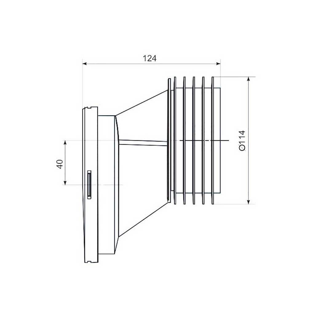 Offset Toilet Pan Connector For Toilet Pipe 110mm - Toilet Waste Pipe