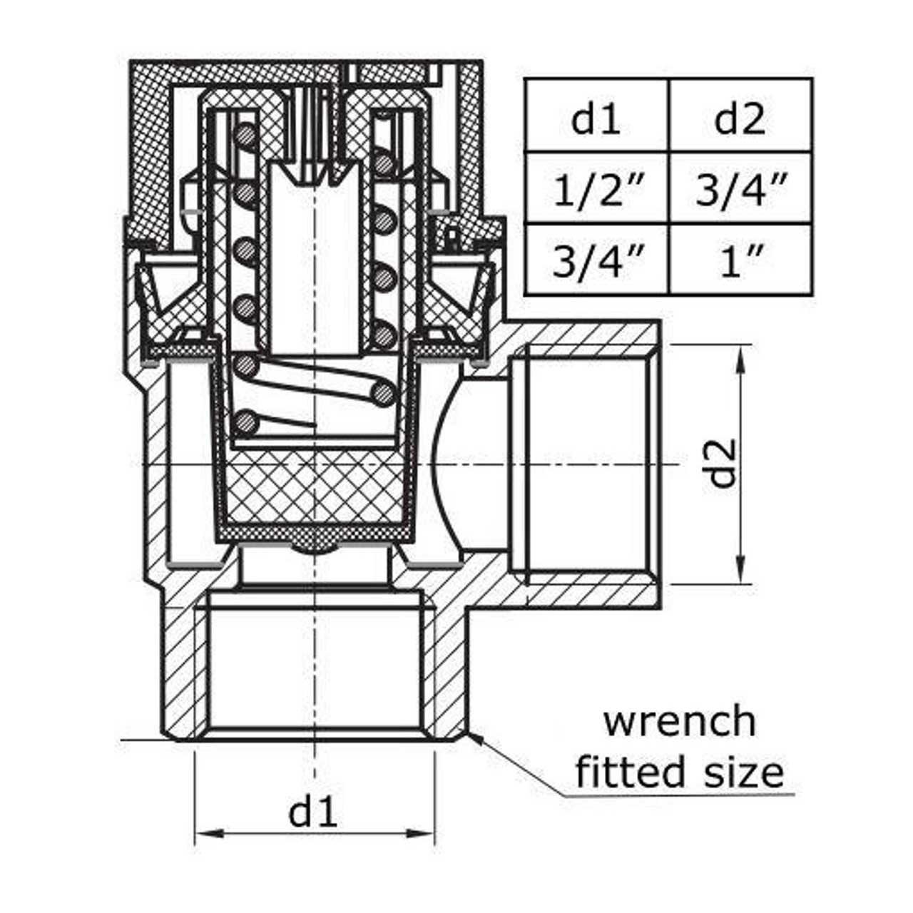 1/2 3/4 1 Female Safety Pressure Relief Valve 1,5-8 Bar Size diagram, 738a, 738b, 738c, 738d, 738e, 738f, 738g, 738h, 738i, 738j, 738k, 738l