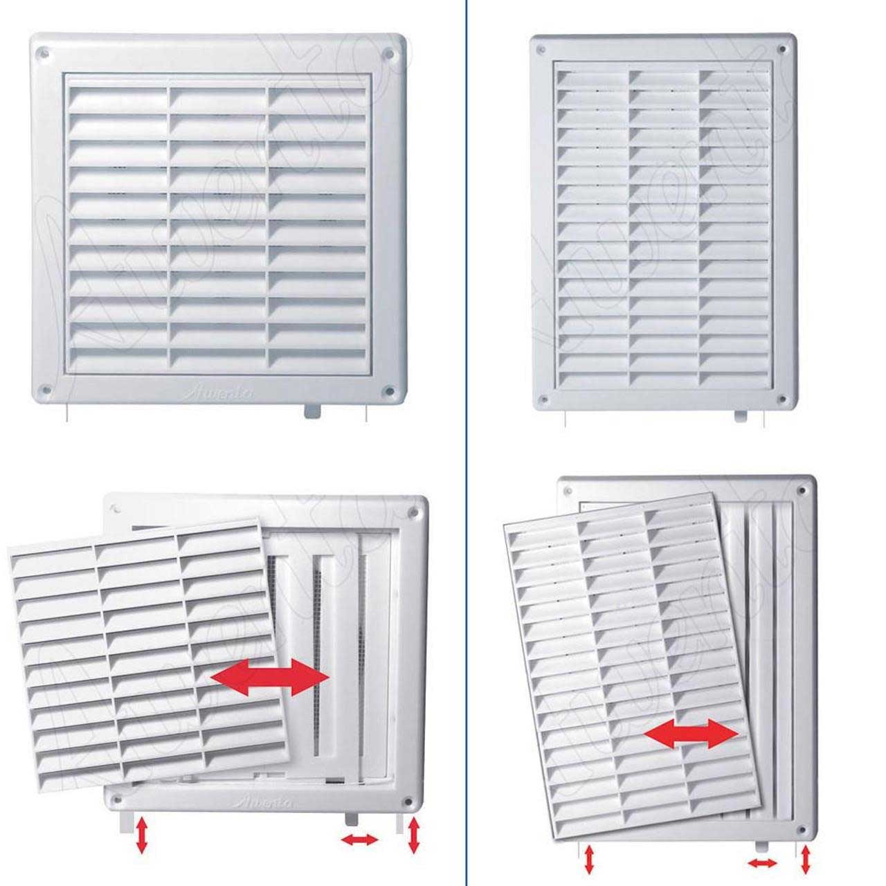 Wall Ventilation Grille Cover Net Pullcord Shutter 130-200mm Vent Air Covers, 761a, 761b, 761c