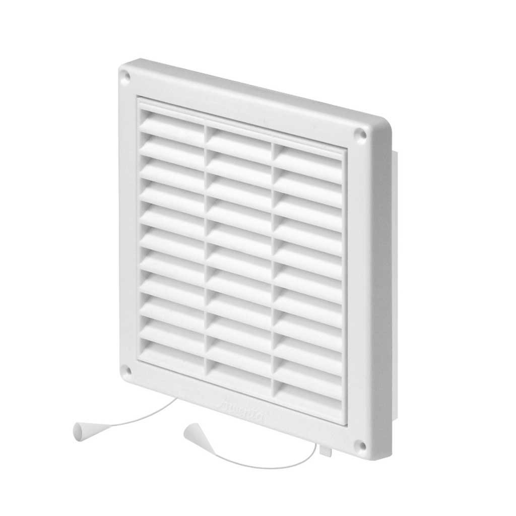 Wall Ventilation Grille Cover Net Pullcord Shutter 130-200mm Vent Air Covers