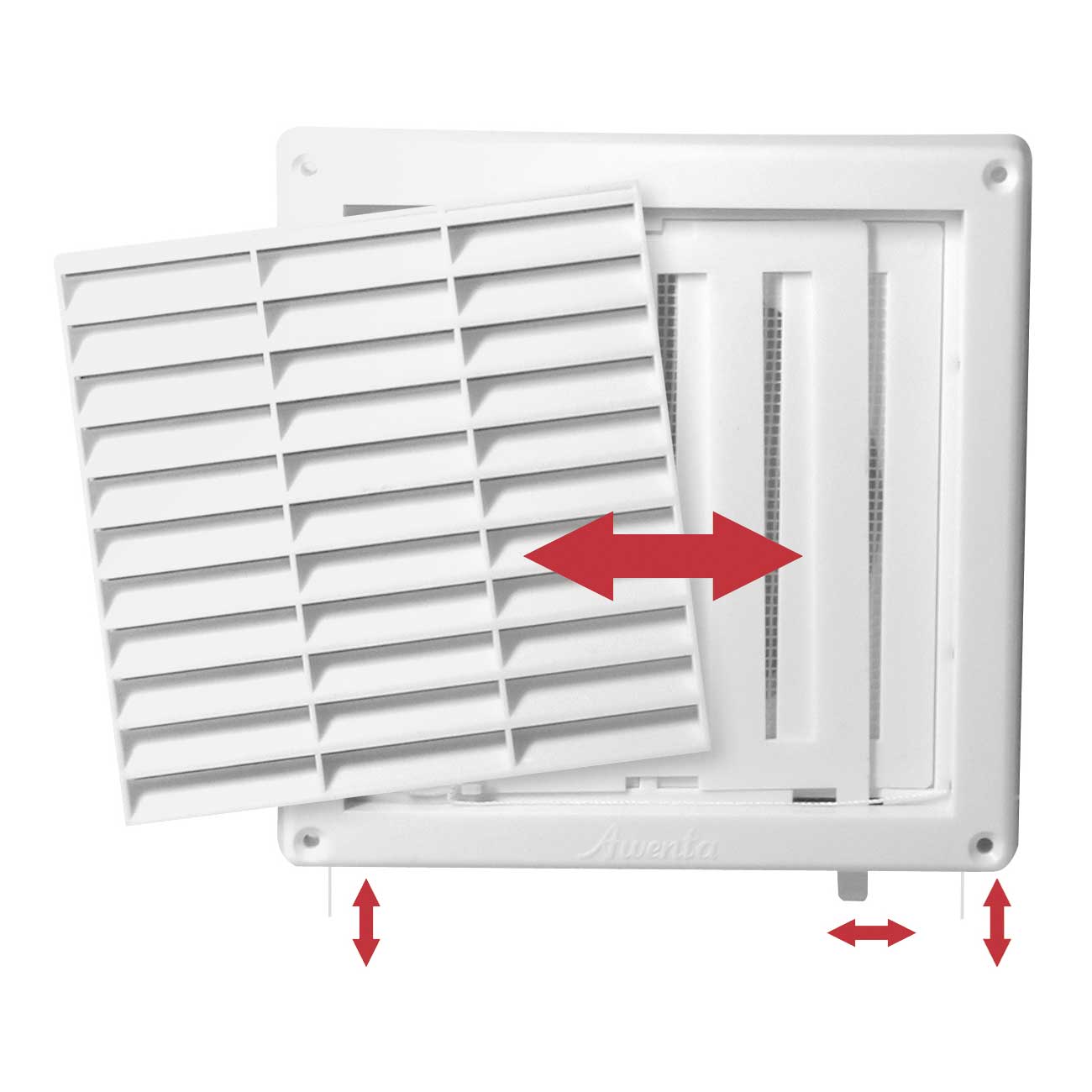 Wall Air Vent Grill Cover Net Pull Cord Shutter 100-125mm Vent Air Covers, 762a, 762b, 762c