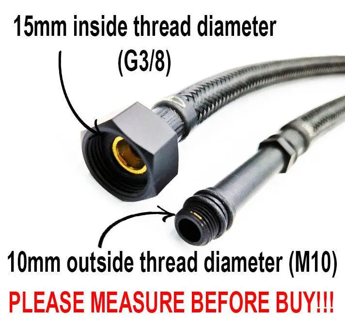 M10 x 3/8 Black Flexible Connector For Taps Water Tap Tail Flexible Connectors For Taps
