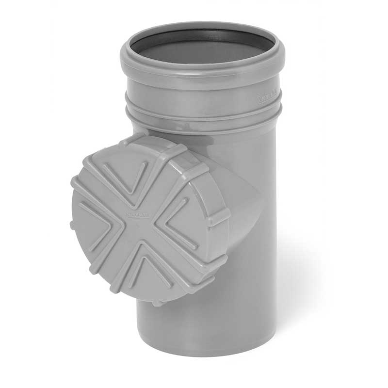 Grey Gutter Downpipe Leaf Trap Filter with Strainer 110mm Pipe Guttering