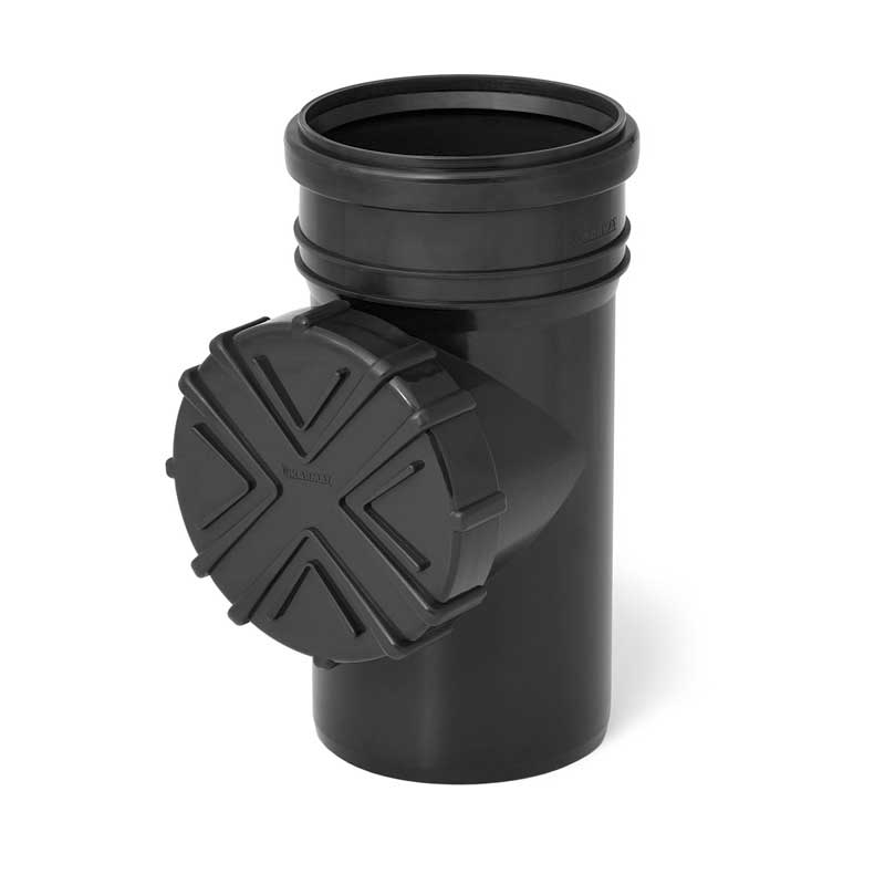 Graphite Gutter Downpipe Leaf Trap Filter with Strainer 110mm Pipe Guttering