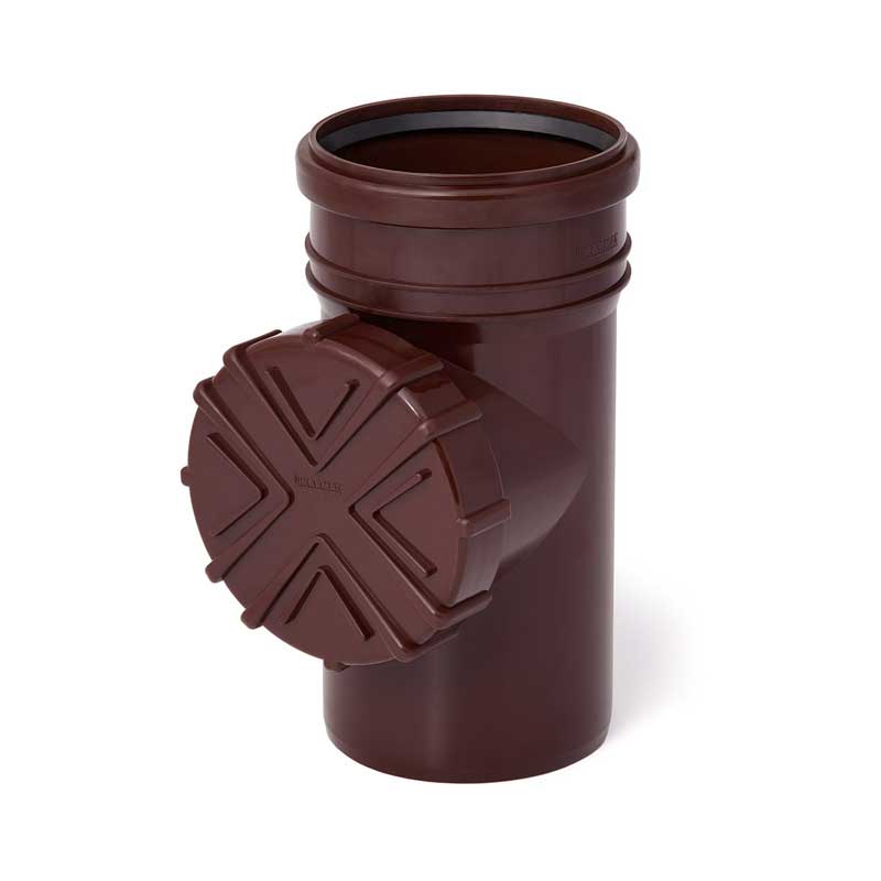 Brown Gutter Downpipe Leaf Trap Filter with Strainer 110mm Pipe Guttering