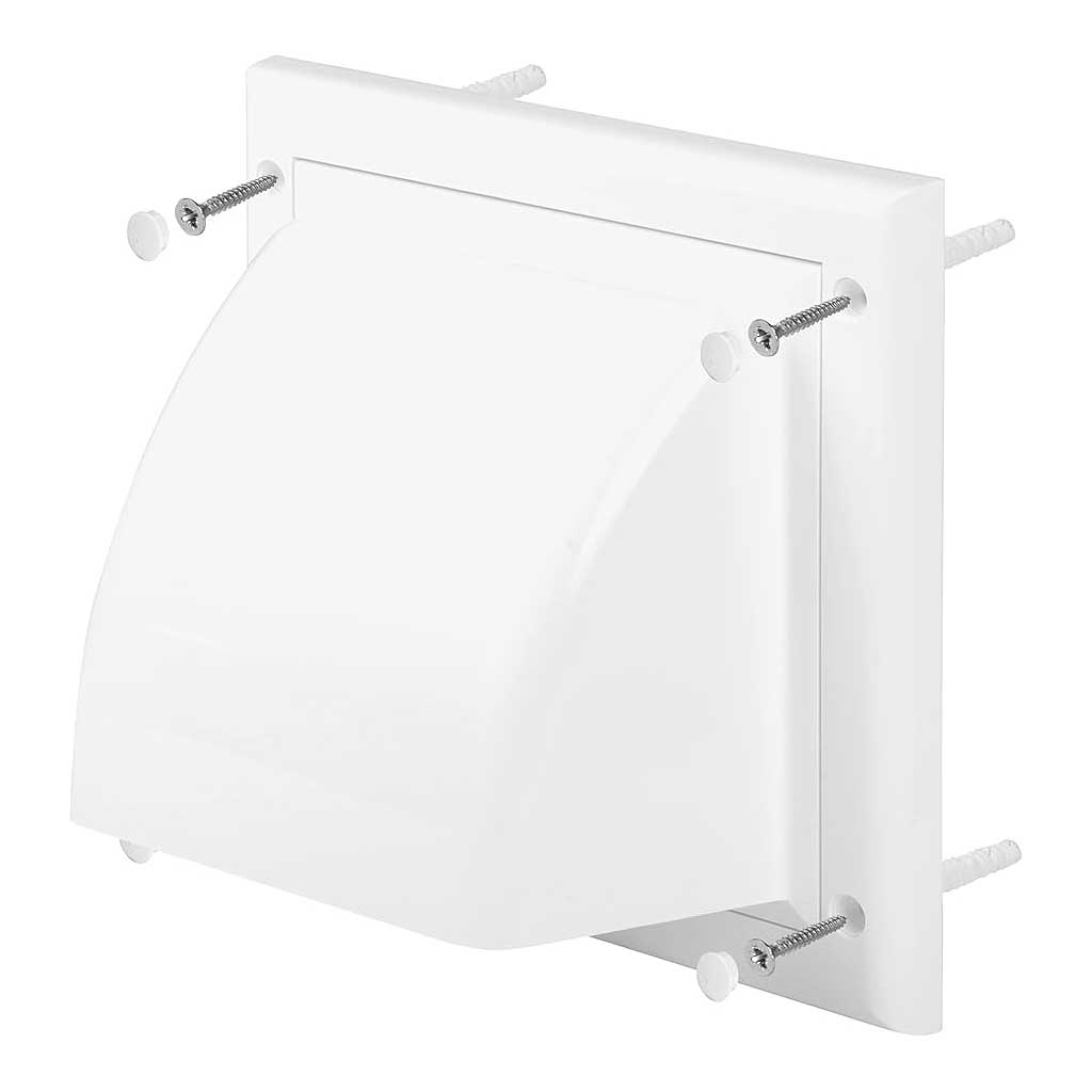 Ventilation Air Hooded Non-Return Flap White Outside Duct Vent Air Covers, 979a, 979b, 979c