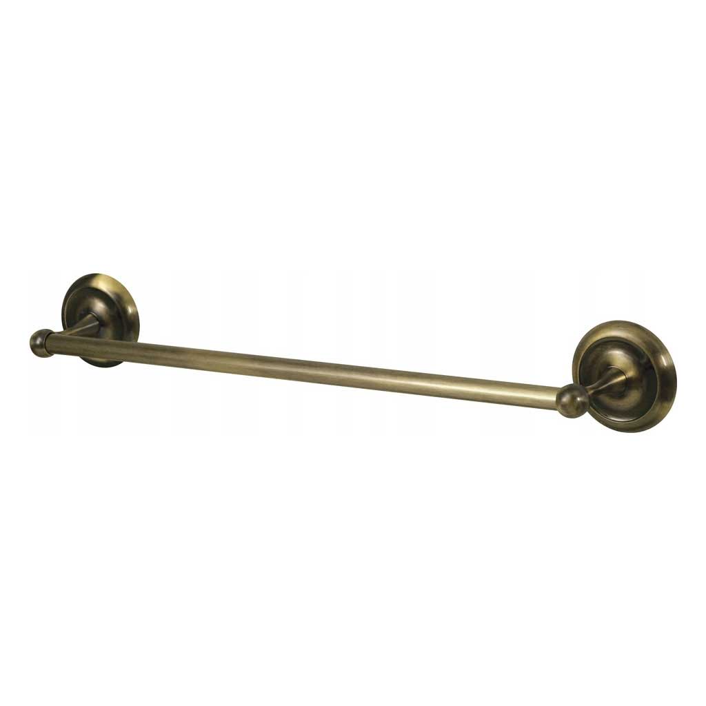 Retro Single Towel Rail Antique Brass Wall Mounted Bar Rack Towel Rails and Rings