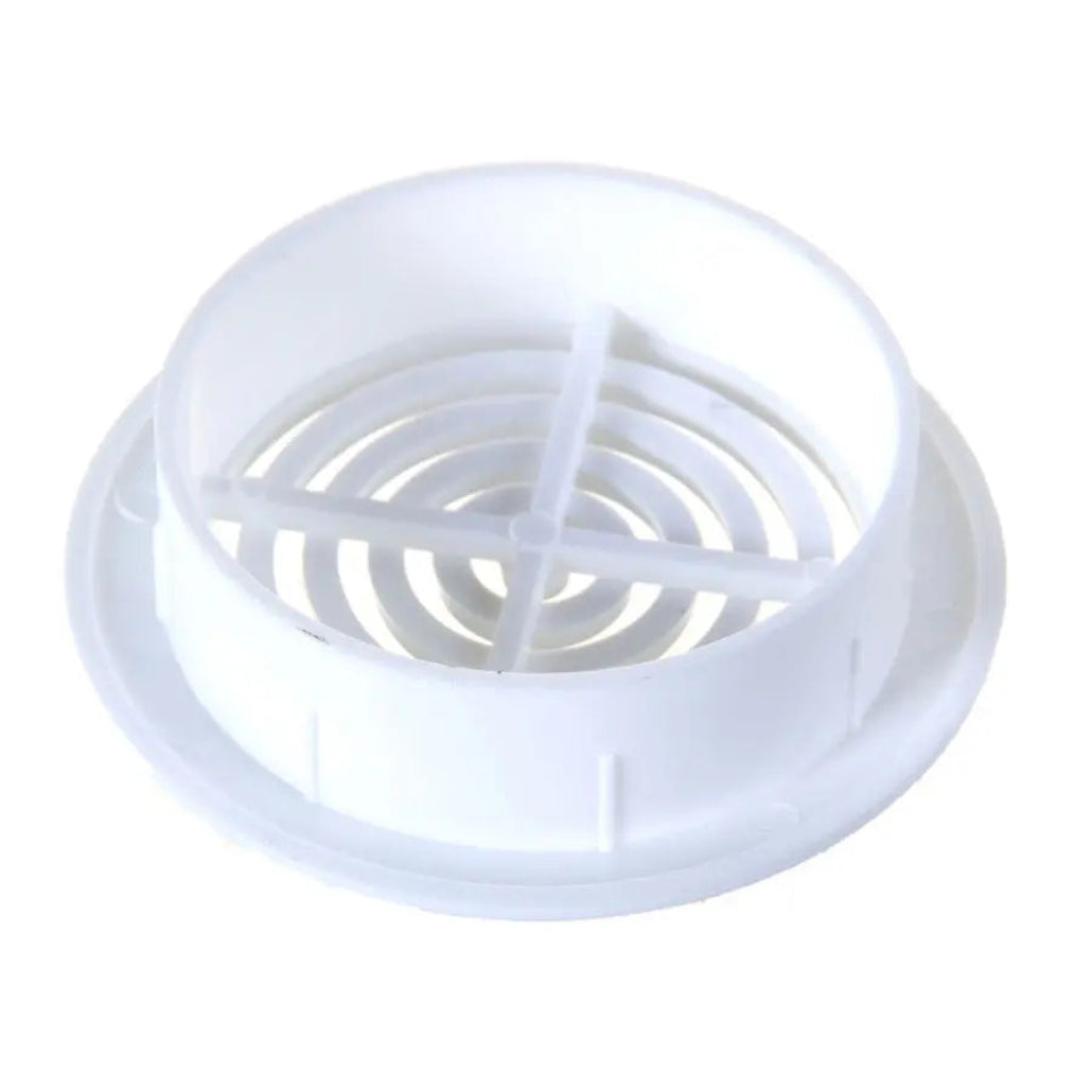 2x Round Door Air Vent Grille White/Brown 45mm Hole Door Vents, A023a