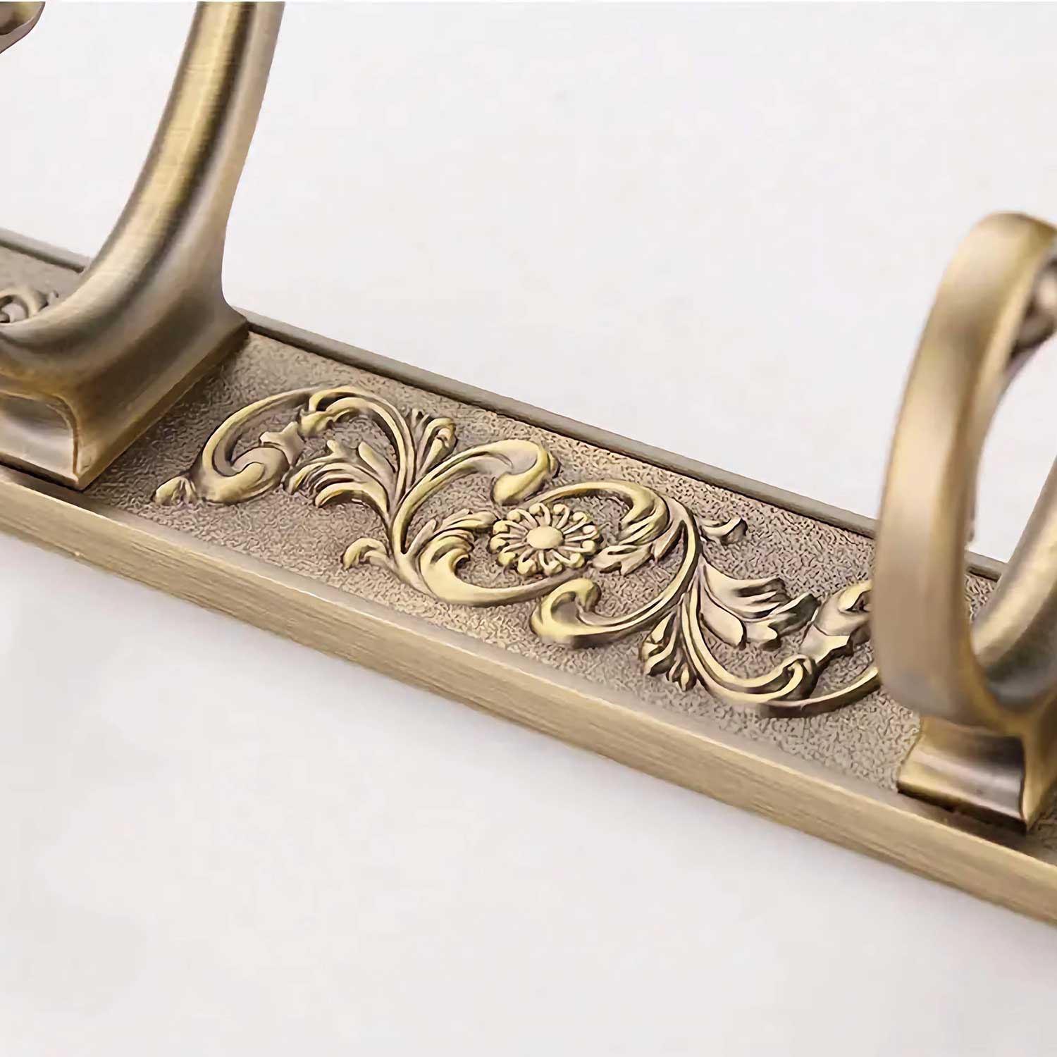 Bathroom 4 Hooks Dressing-Gown Towel Door Wall Mounted Hangers Antique Brass