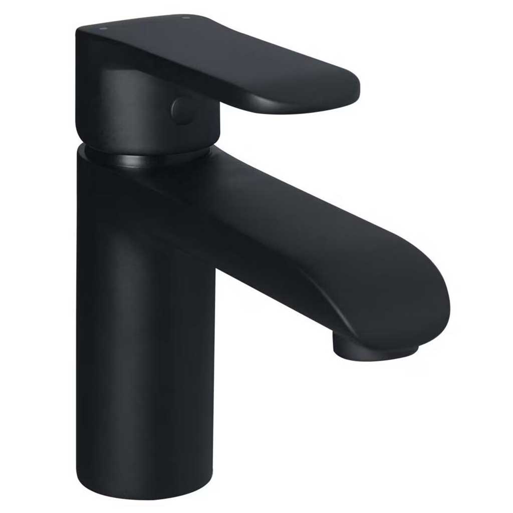 Bathroom Basin Mixer Tap Single Lever Black Powder Monobloc Basin Taps