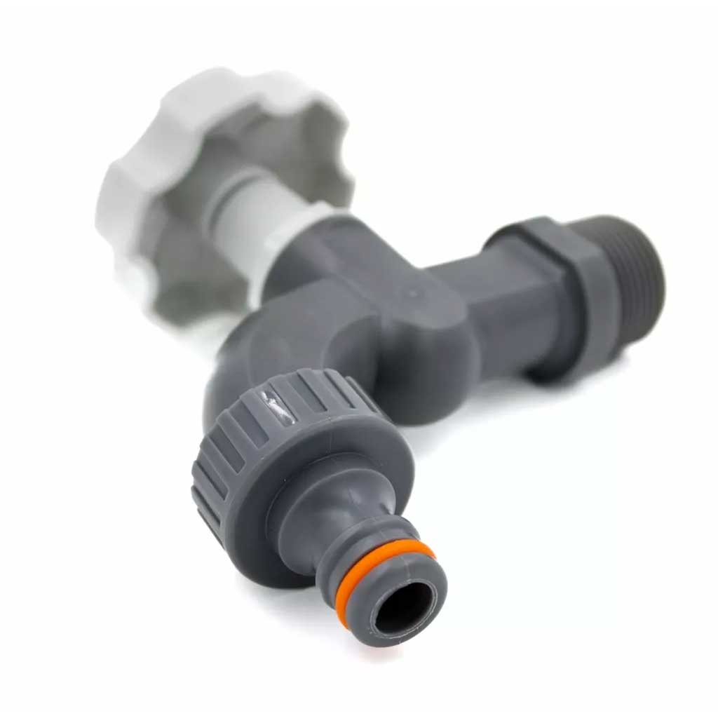 Plastic Outdoor Garden Tap Valve With Hose Connector 1/2 3/4, A193a, A193b