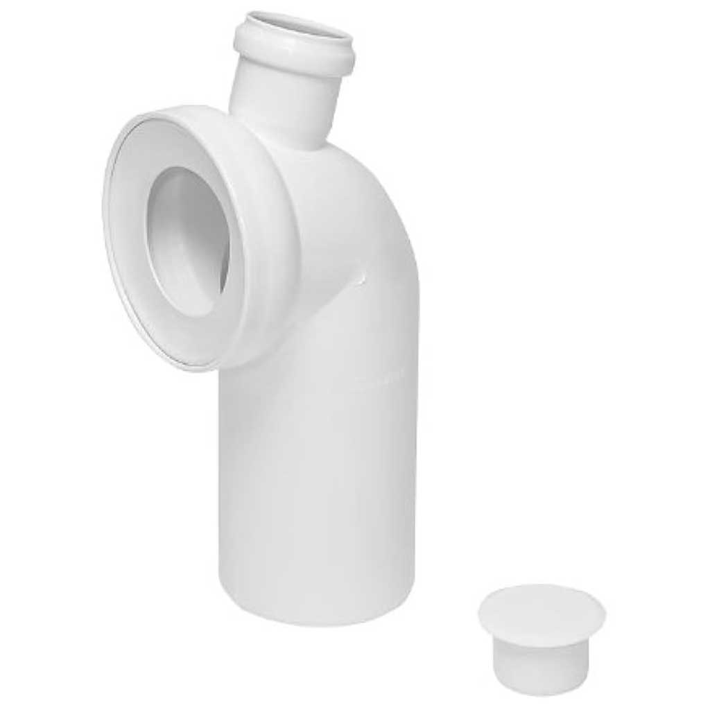 Toilet Waste Pipe Elbow With 50mm Side Drain Connection Inlet Toilet Waste Pipe