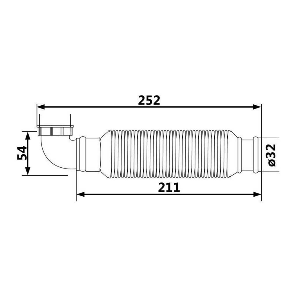 5/4 Space Saving Flexible Membrane Drain Waste Trap Bathroom Sink Waste Traps