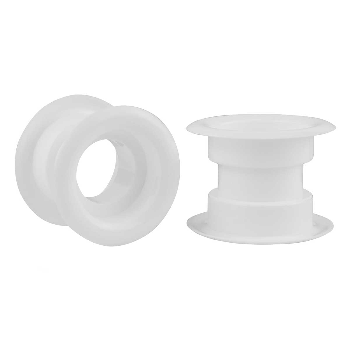 4x White Mini Circle Collar Air Vent Grille Set Door Cover Door Vents