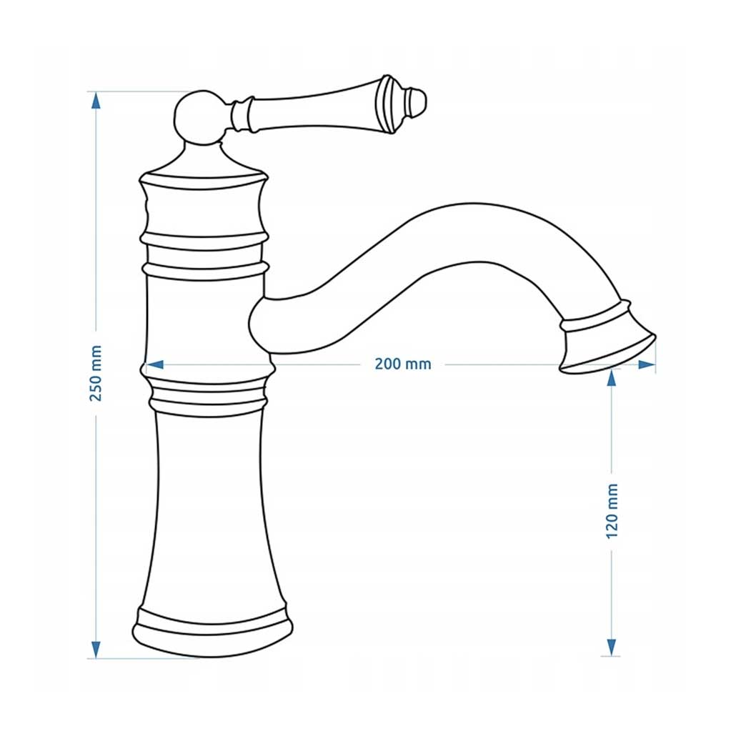 Single Handle Vintage Basin Retro Bathroom Basin Mixer Tap Basin Taps, A293a