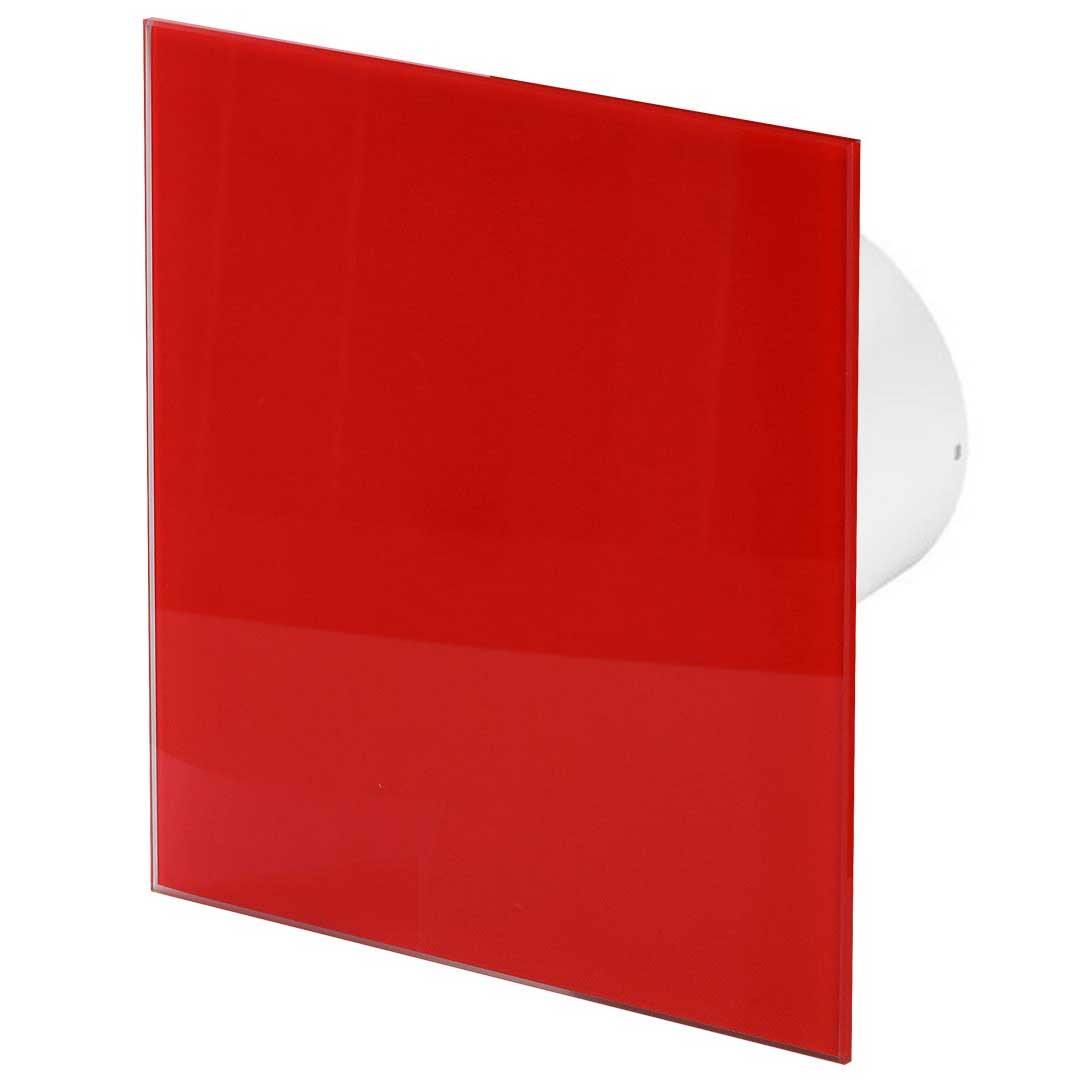 Shiny Red Glass 100mm Wall Bathroom Extractor Fan TRAX Ceiling Ventilation Bathroom Extractor Fans