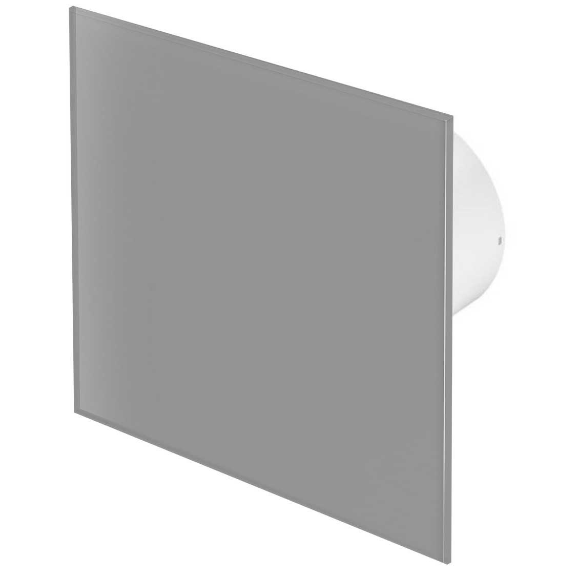 Matt Grey Glass 125mm Wall Bathroom Extractor Fan TRAX Front Panel Bathroom Extractor Fans