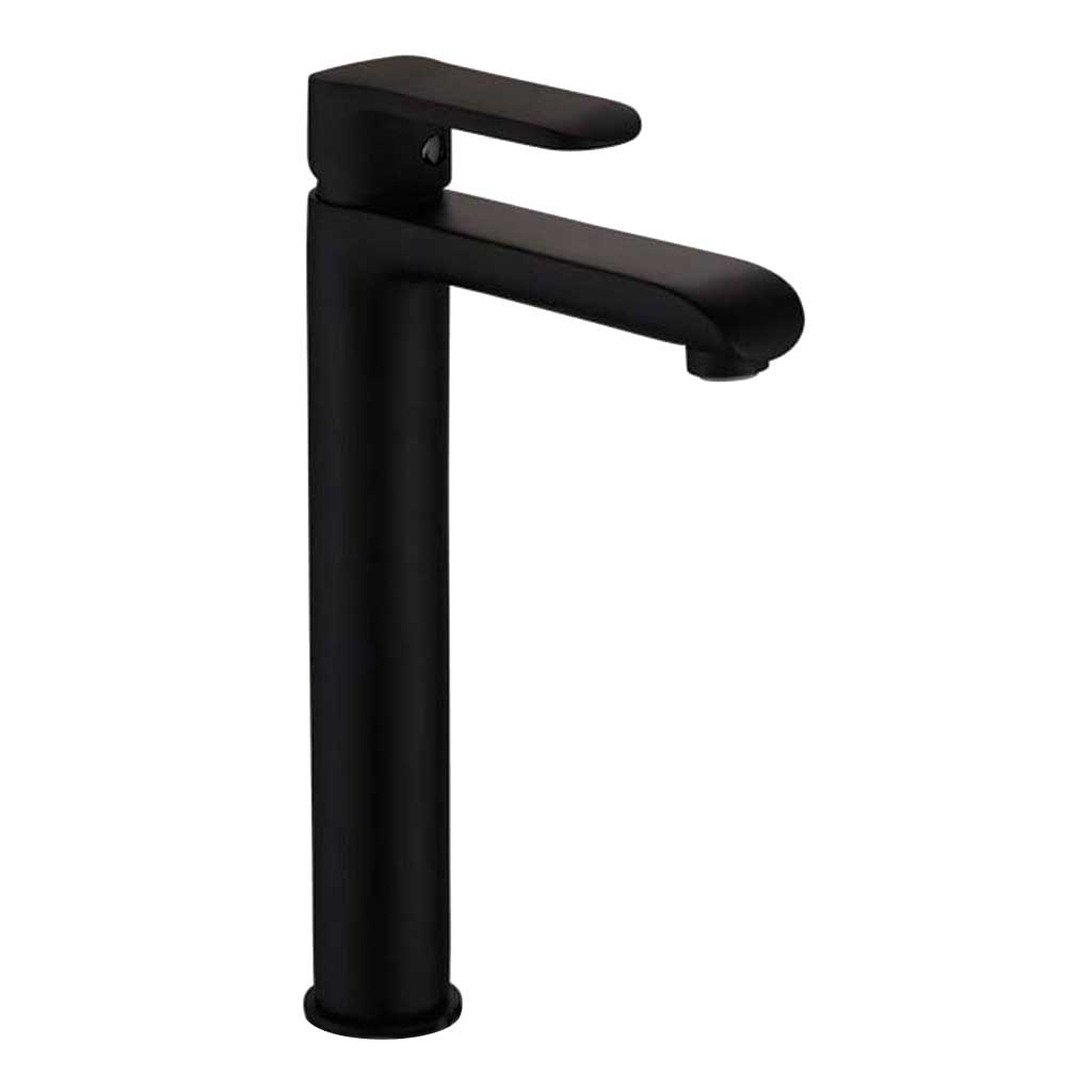 Bathroom Sink Mixer Tap Black Single Lever Monobloc Basin Taps