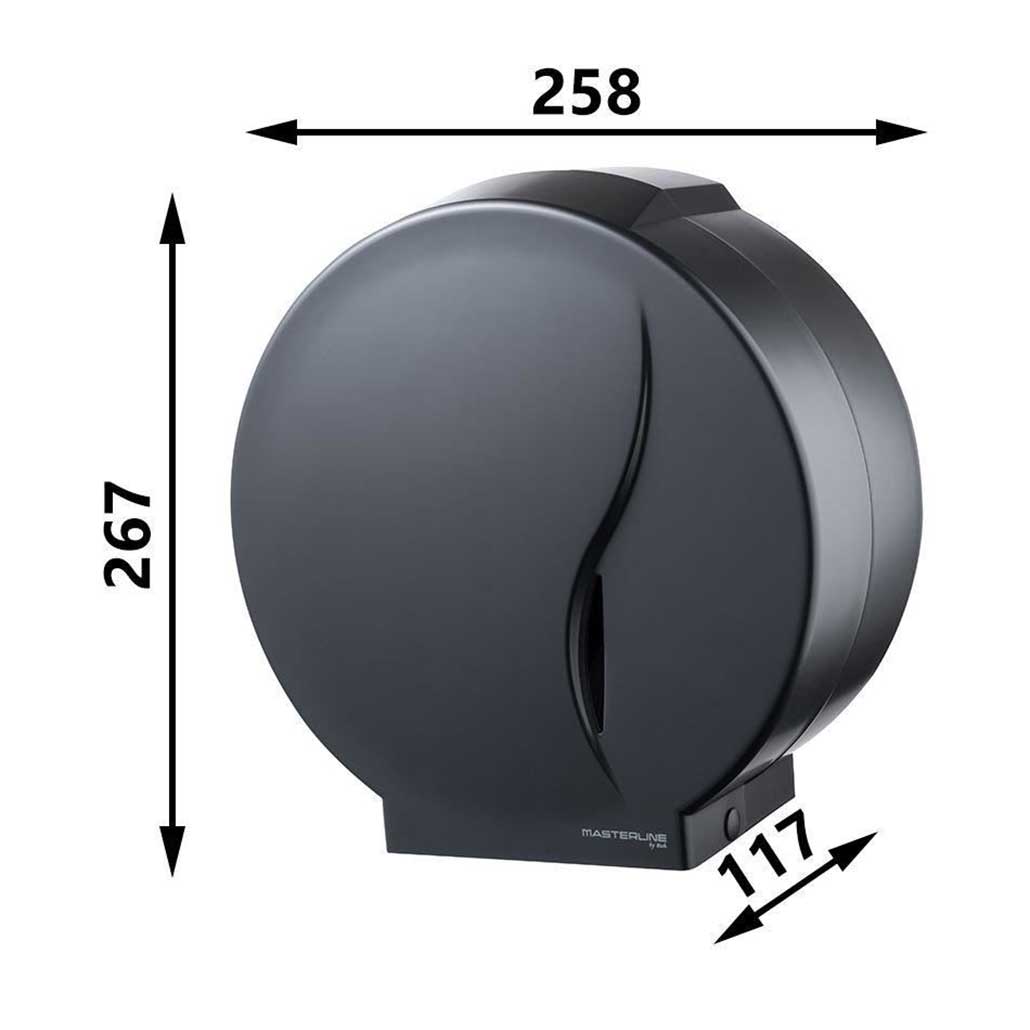 Jumbo Medium Roll Tissue Dispenser Black Wall Mounted Toilet Roll Holders