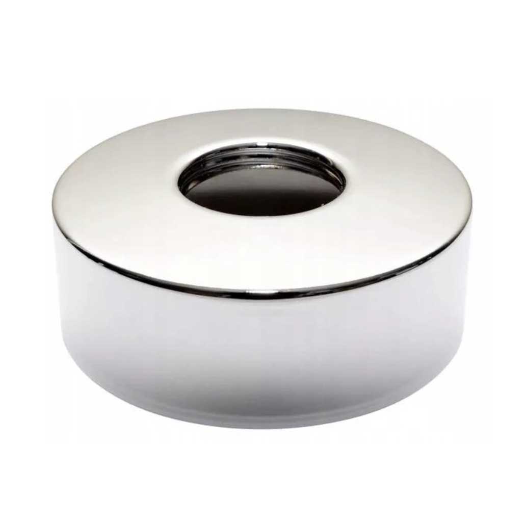 Round Chrome Steel 3/4 Inch Pipe Cover Collar 24mm High Pipe Covers
