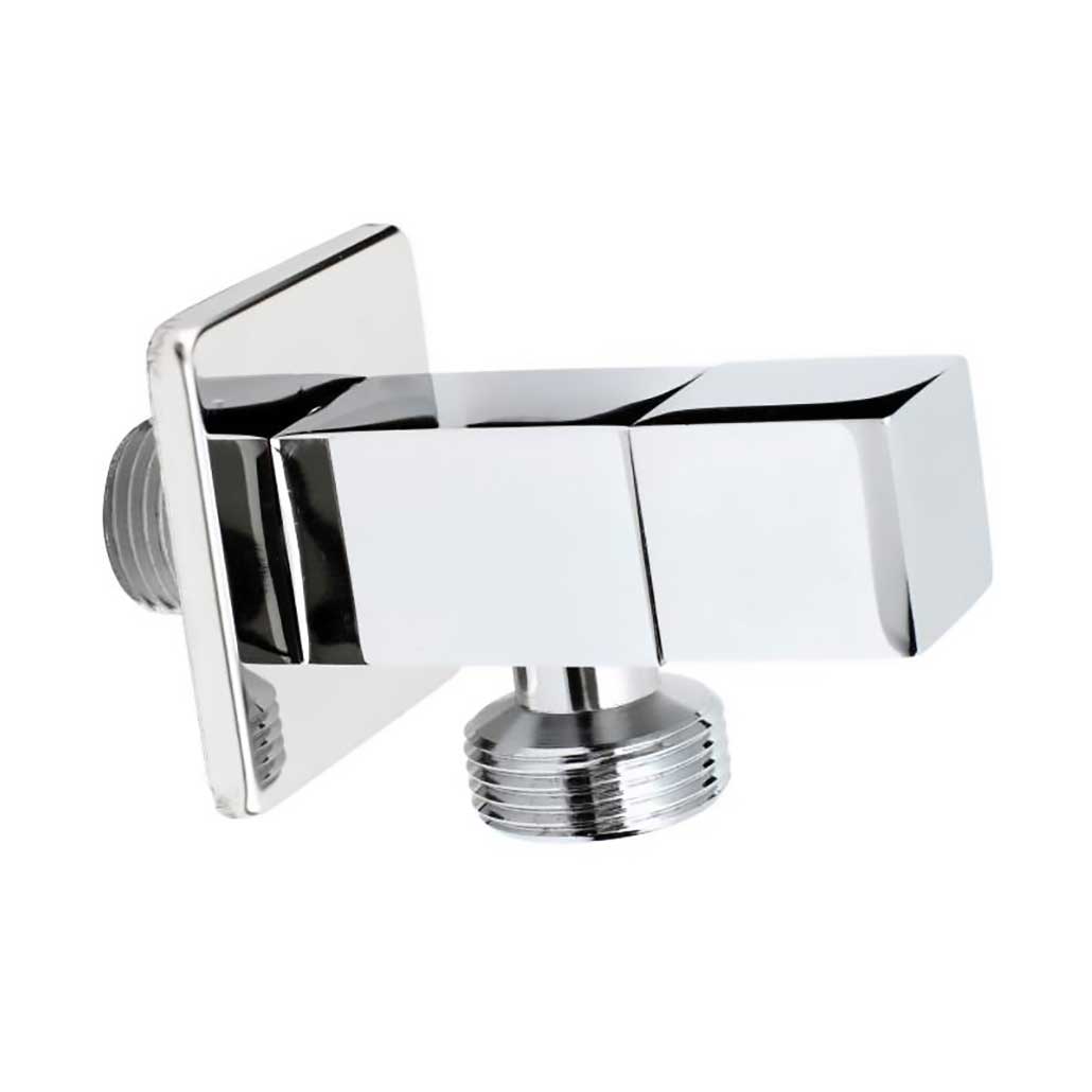 Angled Isolating Valve Chromed Square Basin Tap Connector Isolating Valves