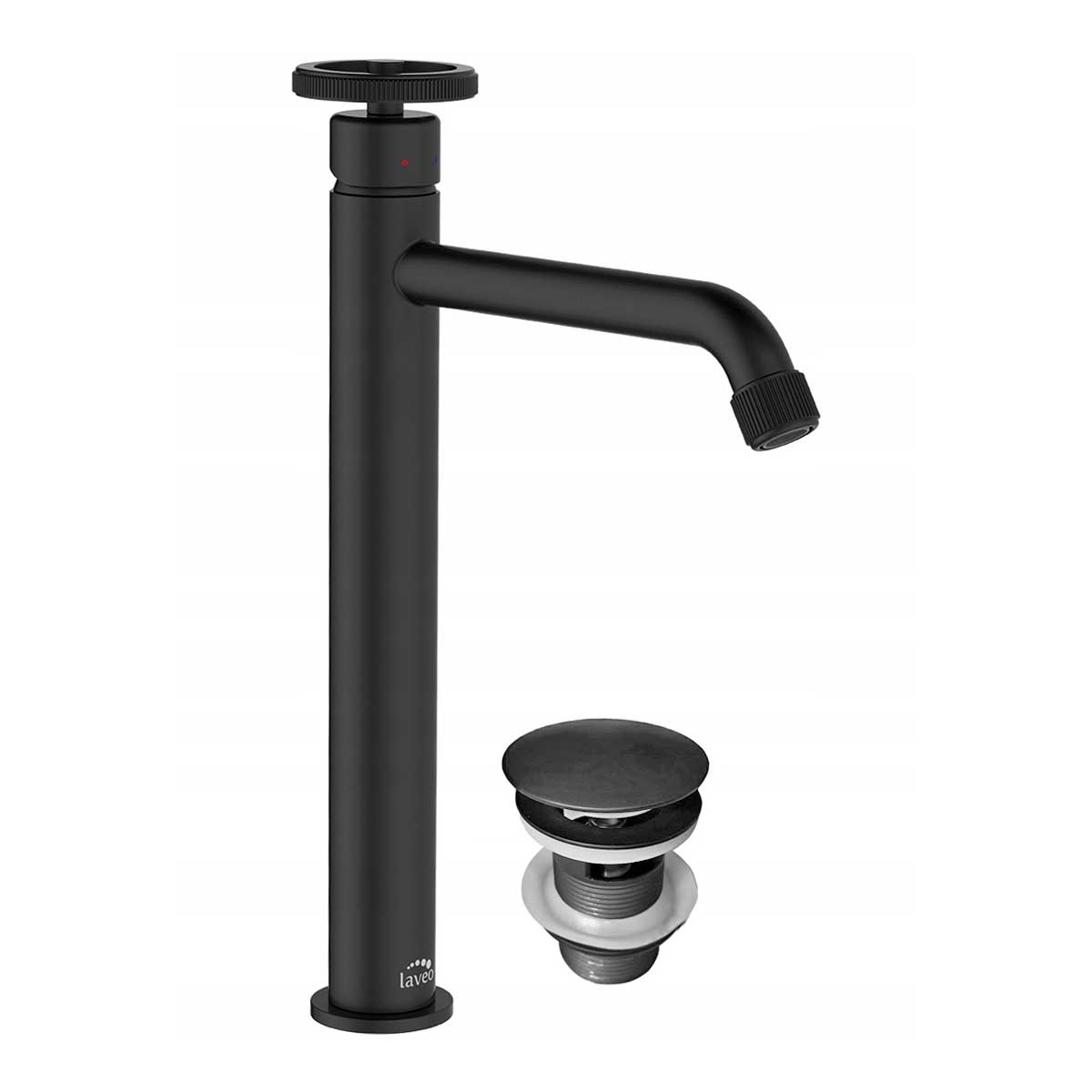 Retro Industrial Tall Bathroom Sink Tap Black Round Handle Basin Taps