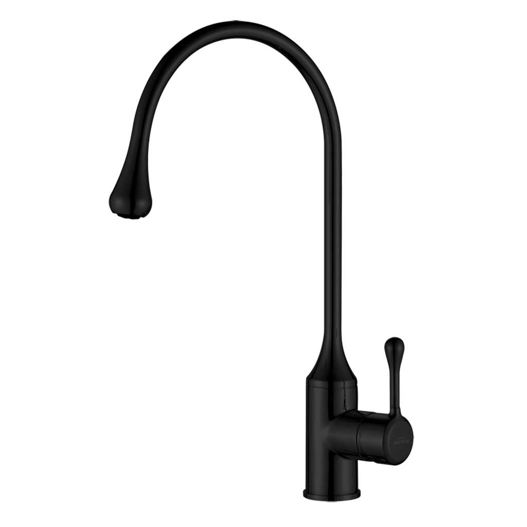 Droplet Shape Black Gold Tall Kitchen Tap Sink Mounted Kitchen Taps