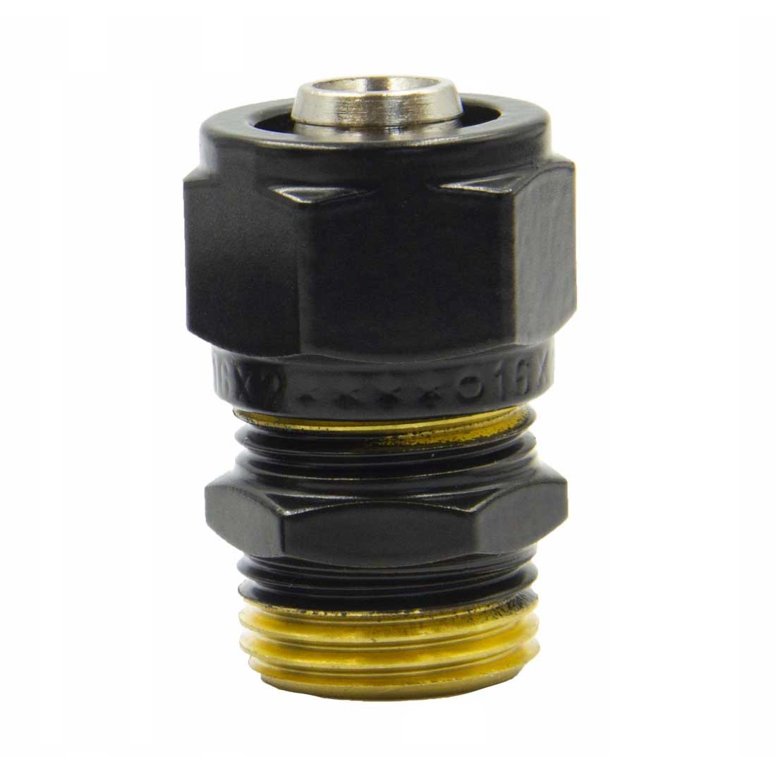 PEX 16mm x 1/2 Inch Black Radiator Fitting Connector