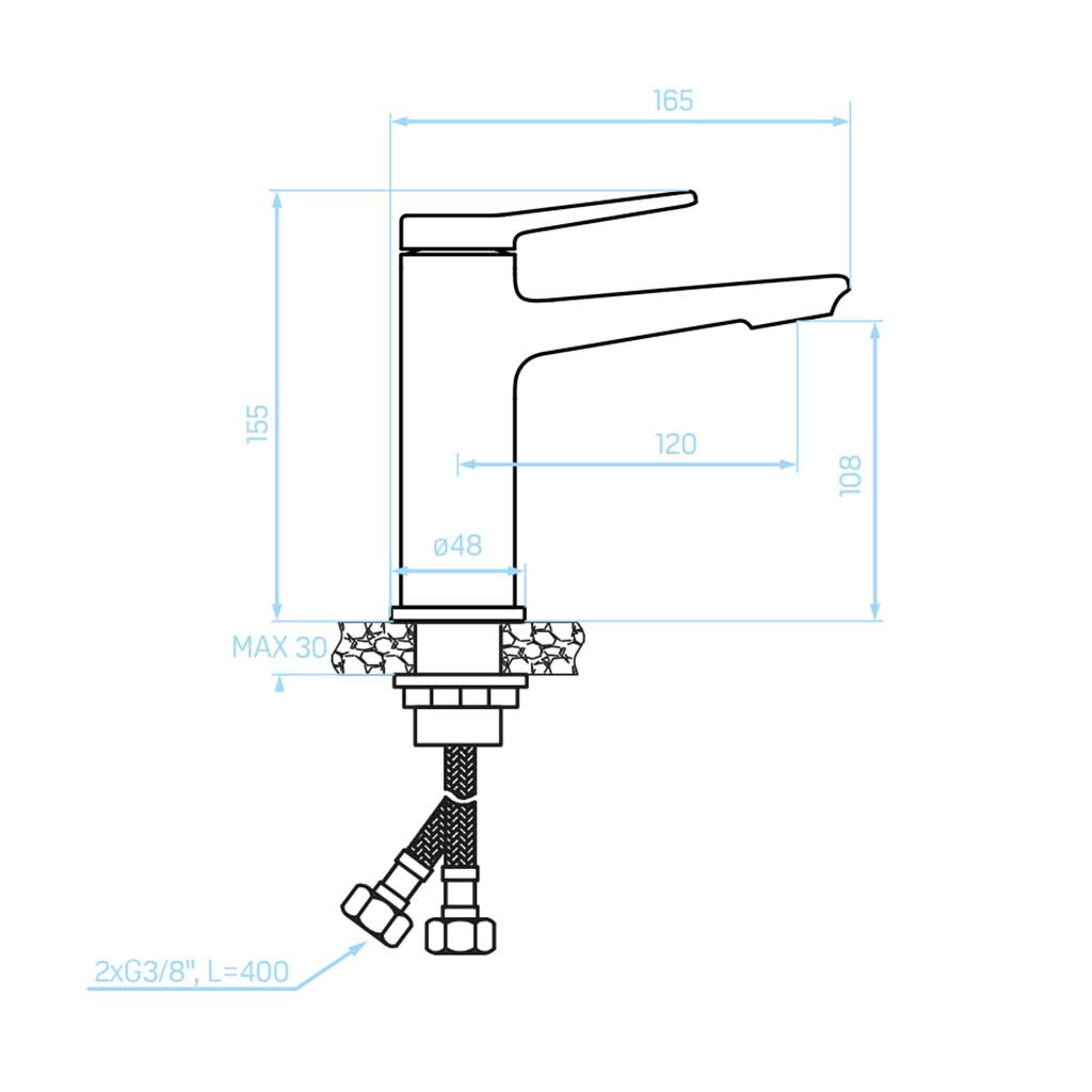 White Rose Gold Bathroom Sink Tap Single Lever Mixer Basin Taps