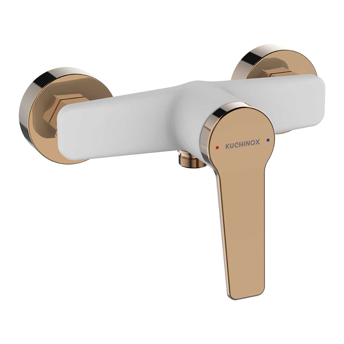 White Rose Gold Shower Mixer Wall Mounted Single Lever Shower Mixers