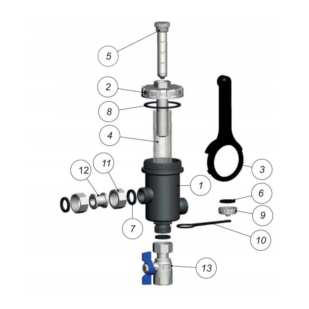 Magnetic Central Heating Water Dirt Rust Filter Catcher DN20 Water Filters
