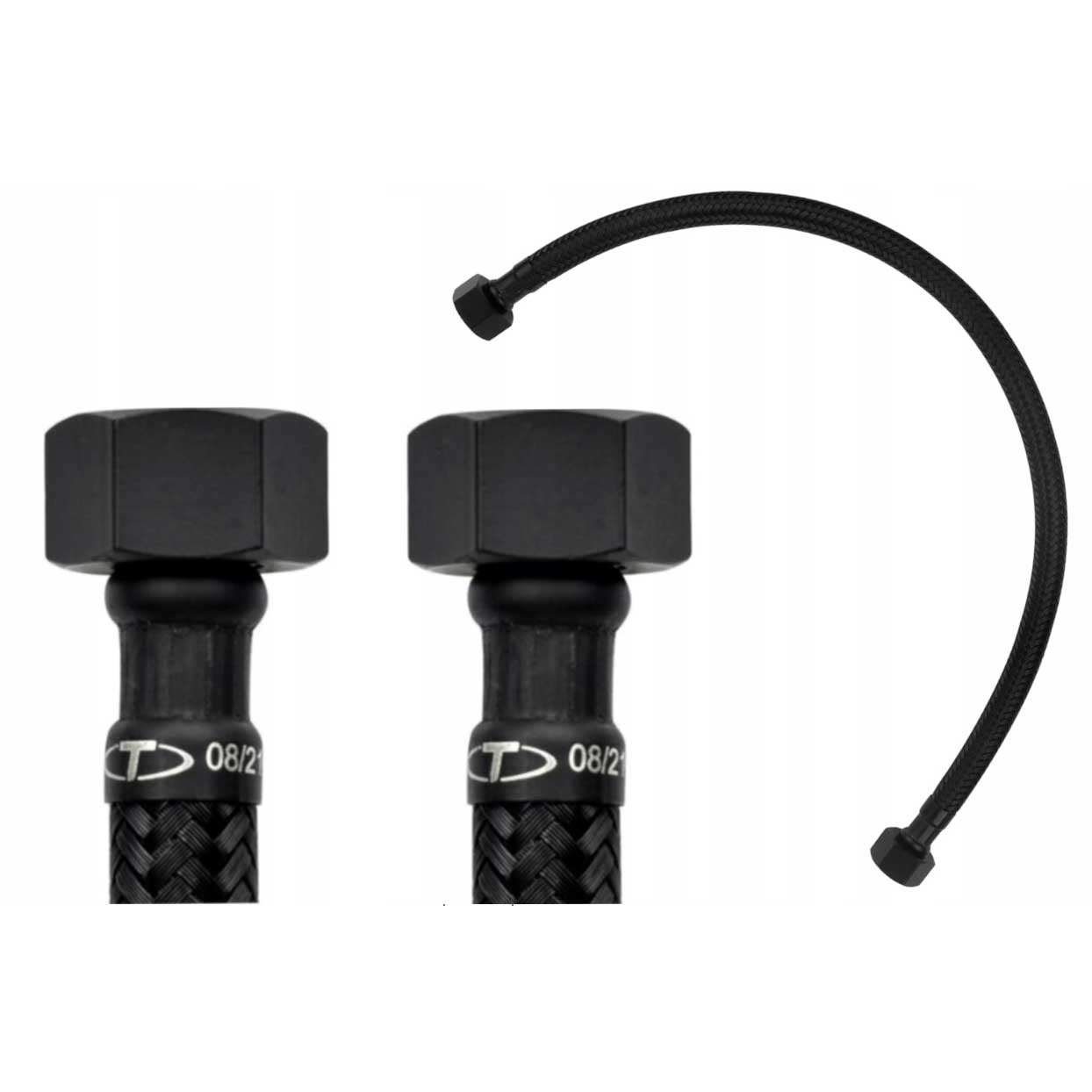 3/8 x 3/8 Inch Black Flexible Connector For Taps Toilets Flexible Connectors For Taps, A591a, A591b