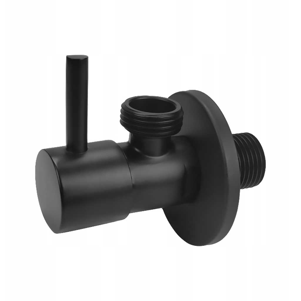 Sink Toilet Cut-Off Isolation Valve Black Water Hose Lever Isolating Valves